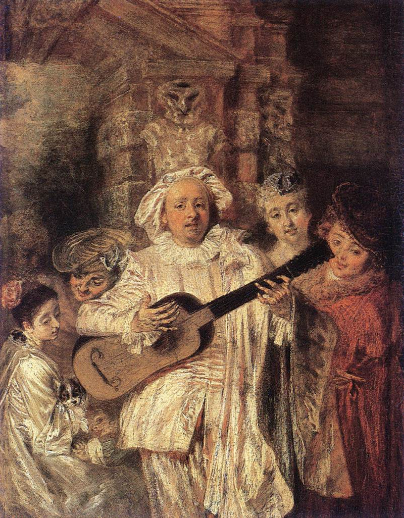 Sous un habit de Mezetin - Antoine Watteau