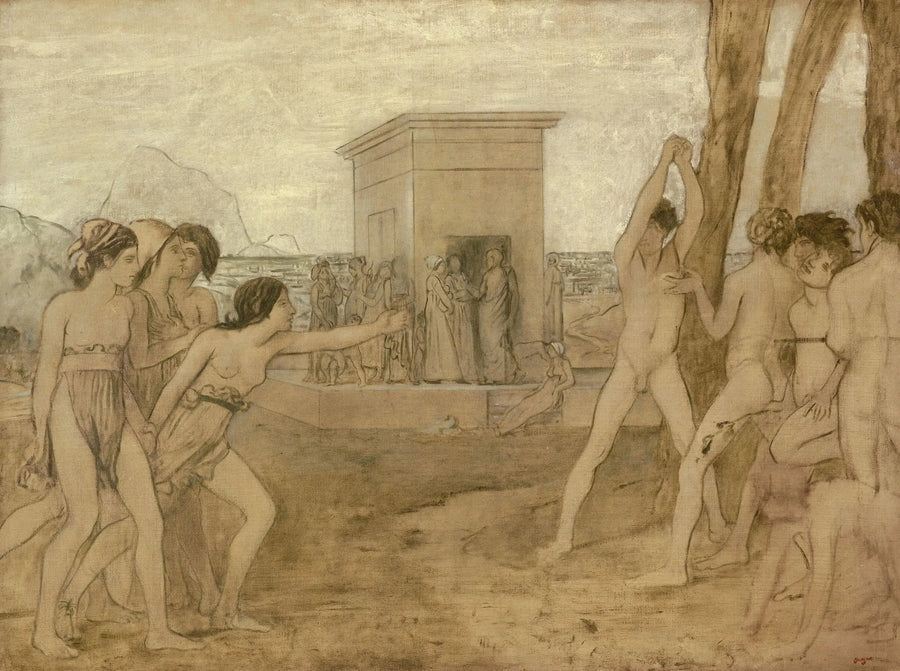 Jeunes filles spartiates défiant les garçons, vers 1860 – Degas