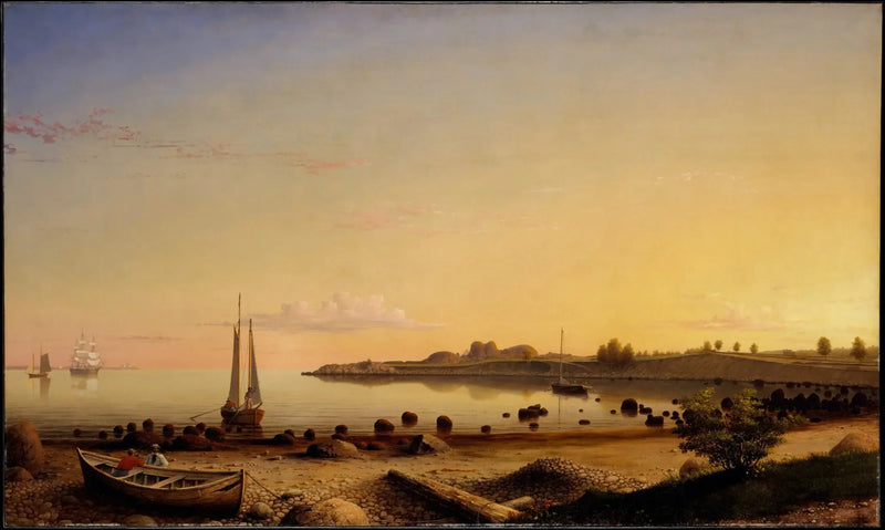Stage Fort à travers le port de Gloucester - Fitz Henry Lane