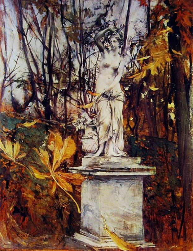 Statue dans le parc de Versailles - Giovanni Boldini