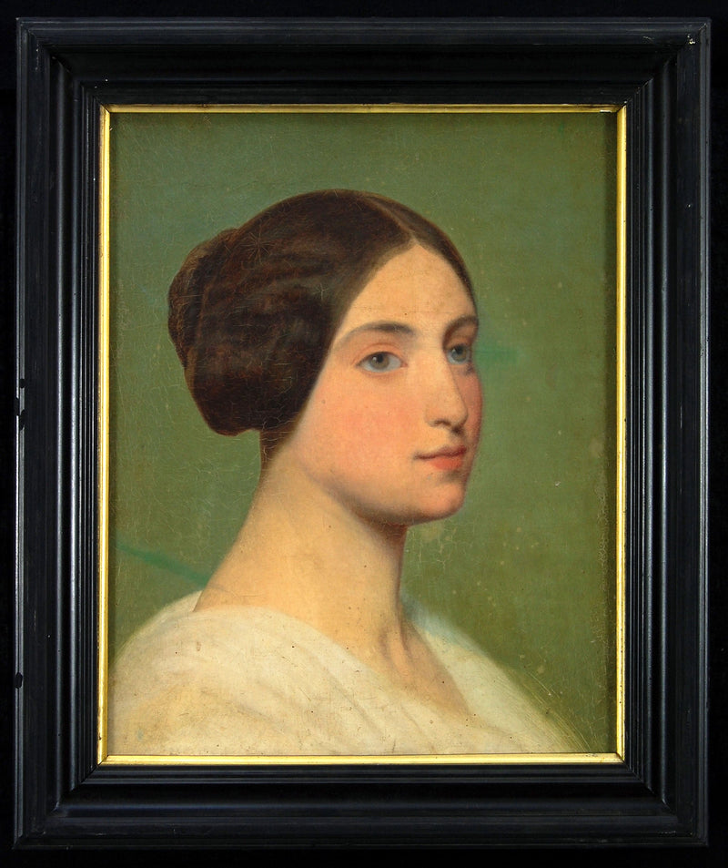 Studiekop voor het portret van een onbekende dame - Ary Scheffer