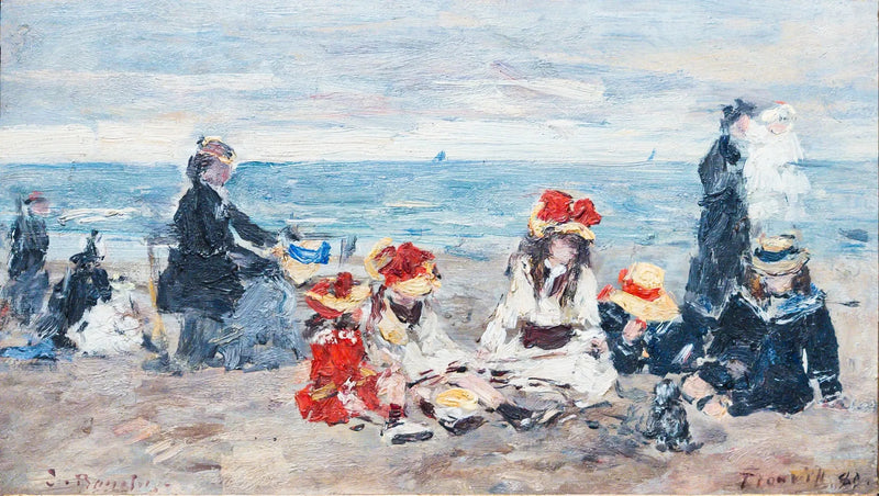 Sur la plage de Trouville - Eugène Boudin