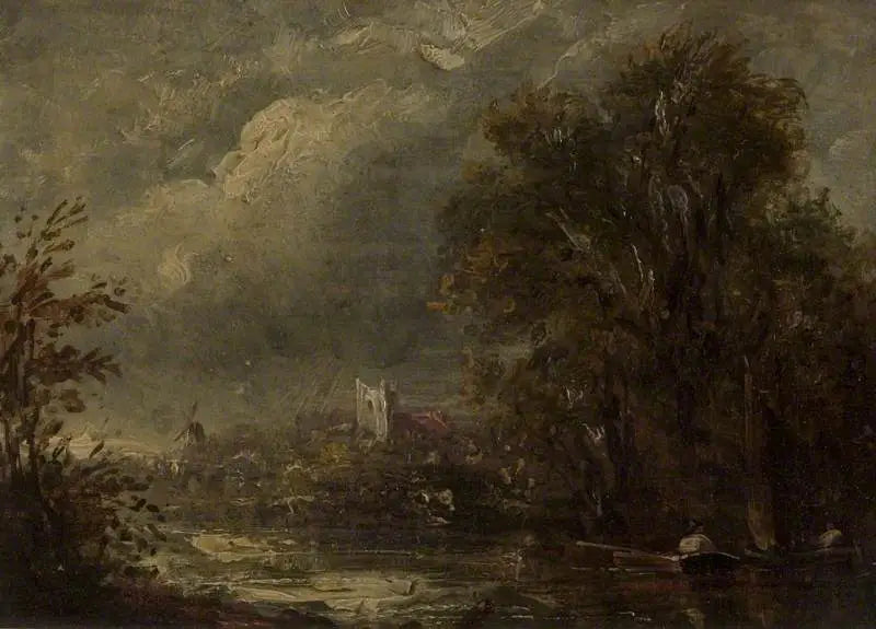 Sur la Stour - John Constable image 1 copie de tableau peinte à la main