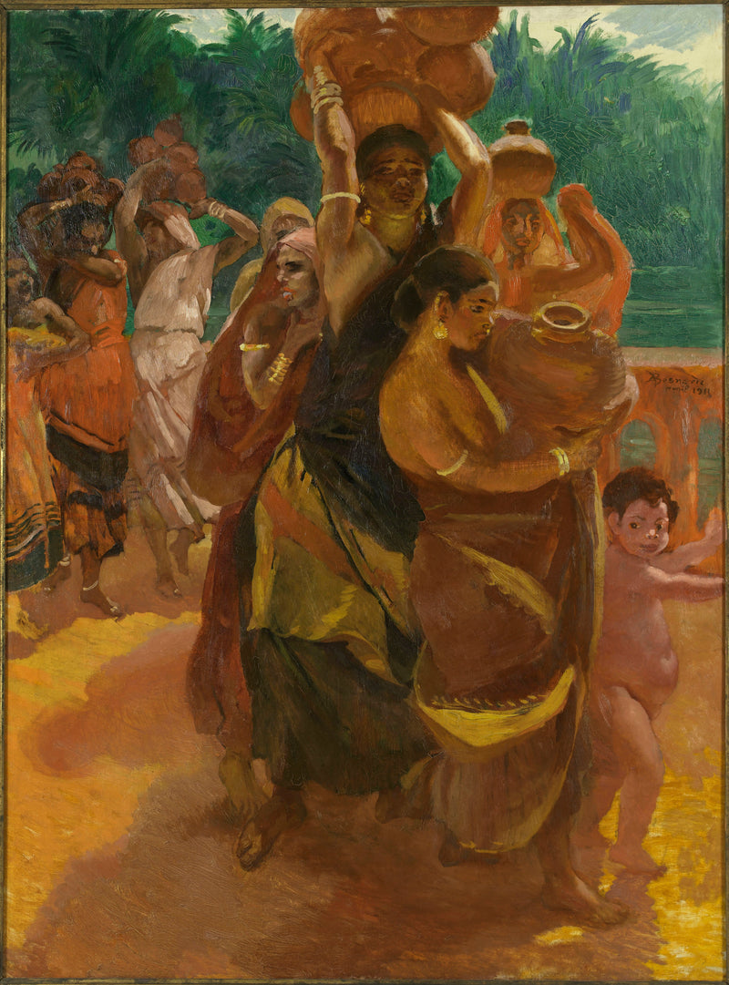 Sur le Pont de Trichinopoly (Inde) - Albert Besnard
