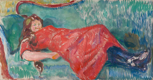 Sur le sofa - Edvard Munch - Reproductions de tableaux et peintures haut de gamme