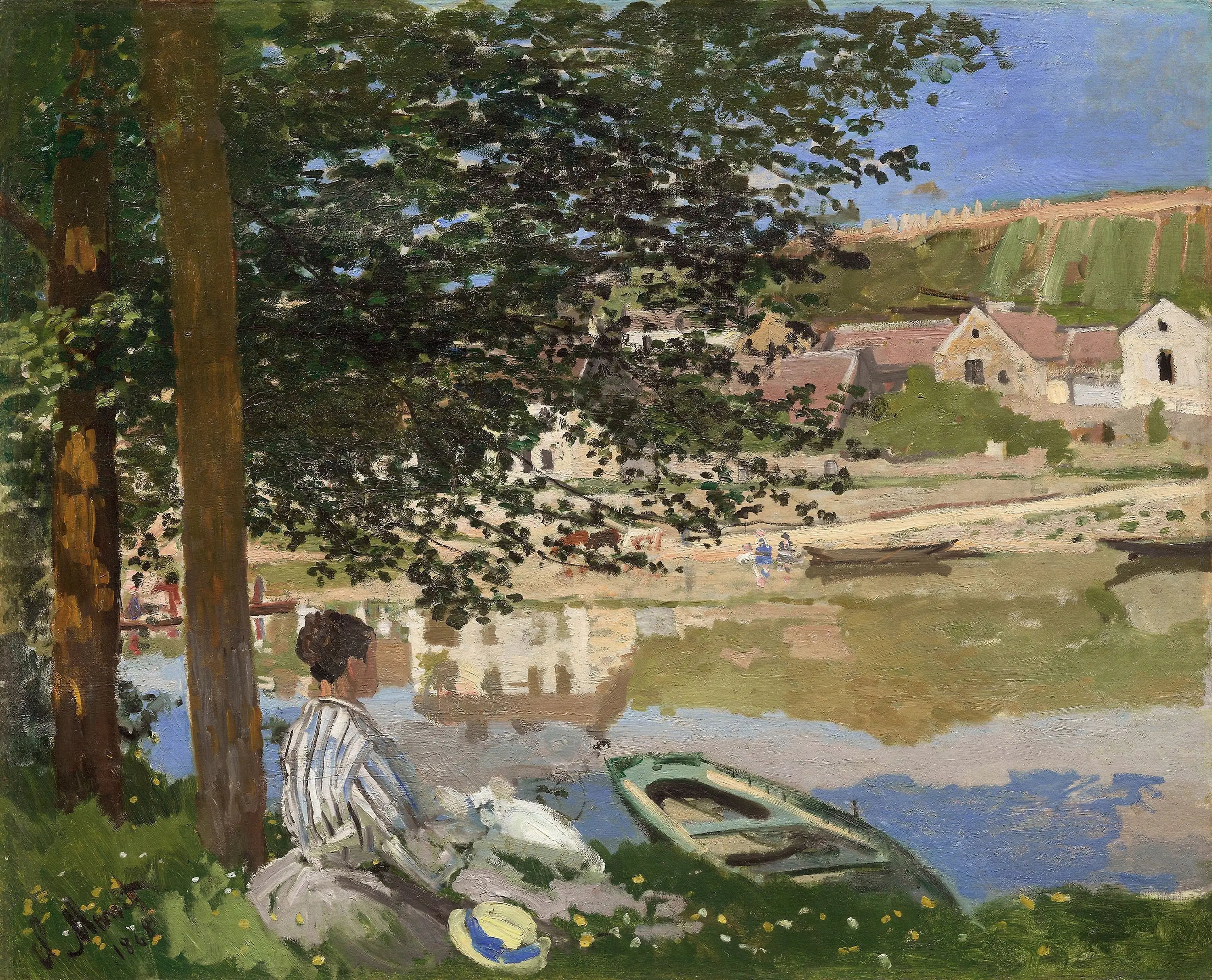 Reproduction du tableau « Sur les bords de Seine à Bennecourt - Claude Monet » par Alpha Reproduction en peinture à l’huile