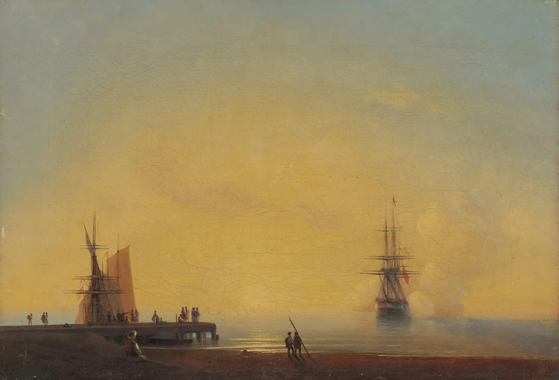 Sur les routes, le soir - Ivan Aïvazovski