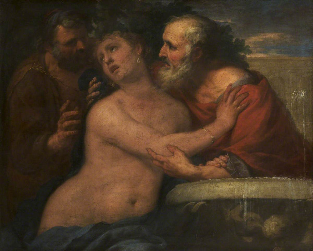 Suzanne et les anciens - Luca Giordano image 1 reproduction de peinture à l’huile