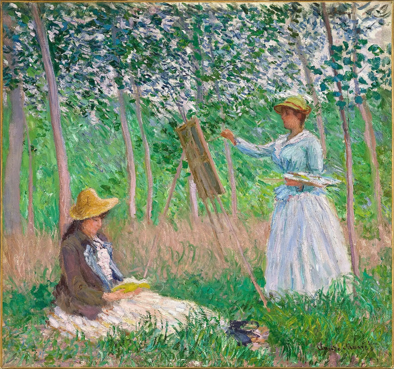 Suzanne lisant et Blanche peignant - Claude Monet