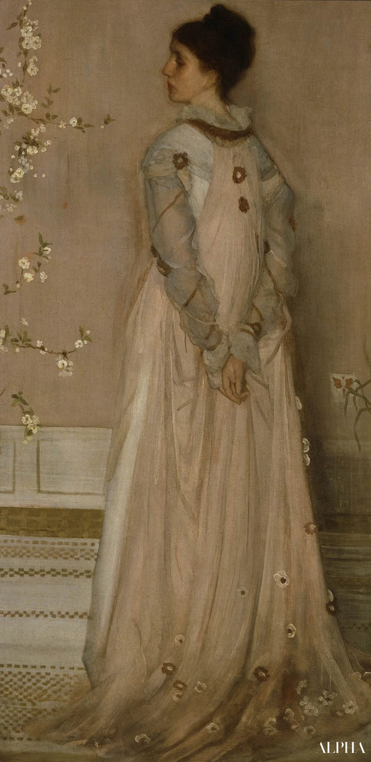 Symphonie en couleur chair et rose : Portrait de Mme Frances Leyland - James Abbott McNeill Whistler - Reproductions de tableaux et peintures haut de gamme