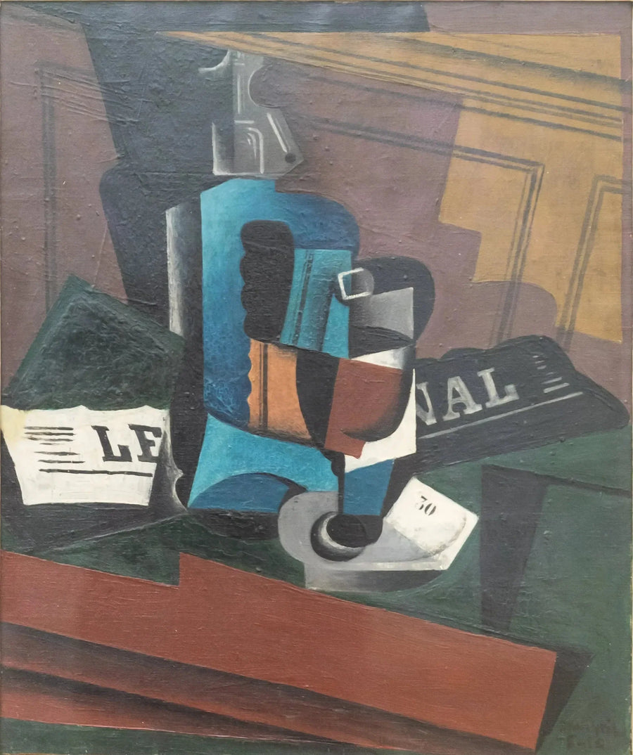 Syphon, Glas und Zeitung - Juan Gris