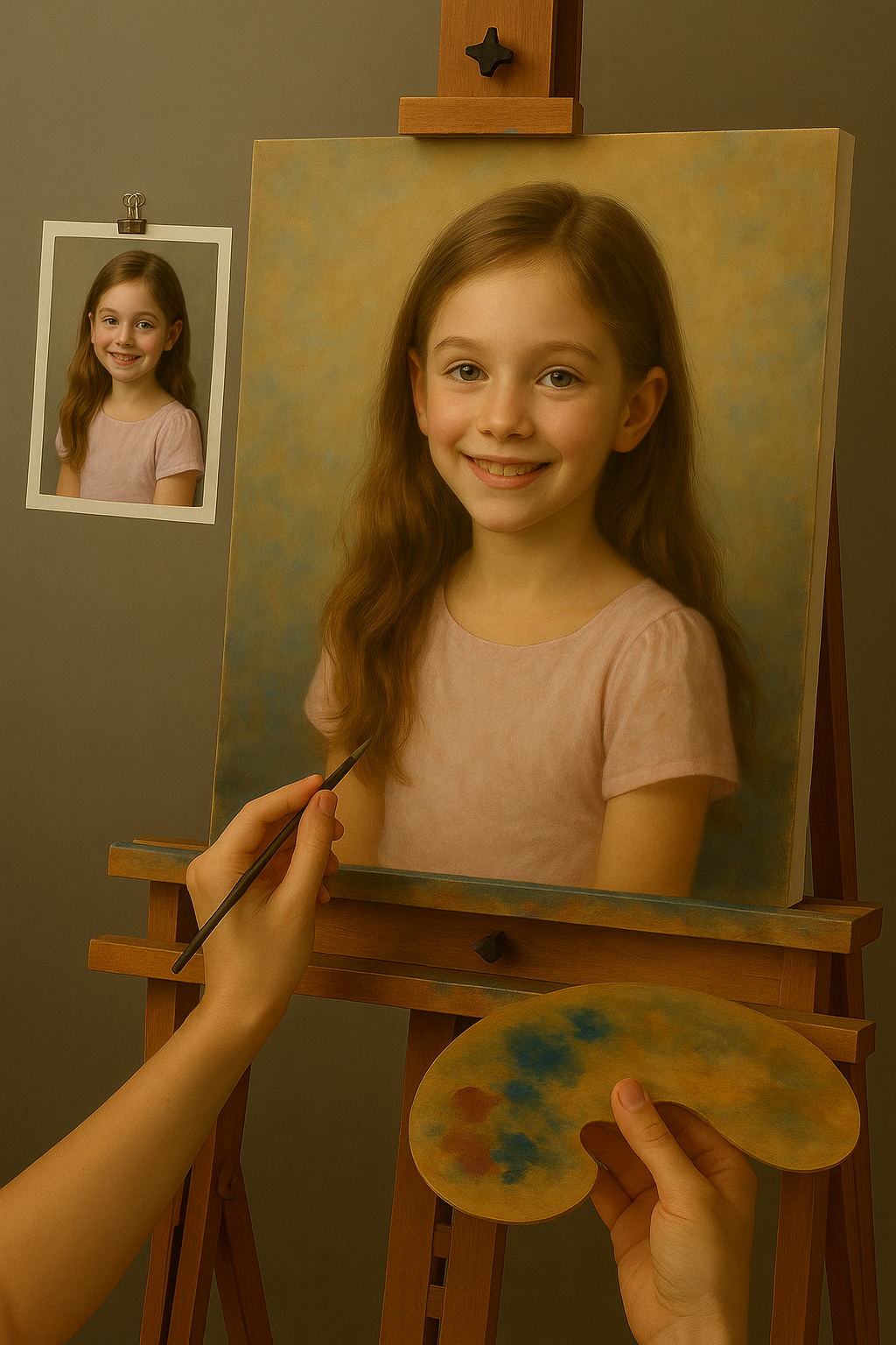 🎨 Tableau personnalisé enfant – Peinture à l’Huile Unique