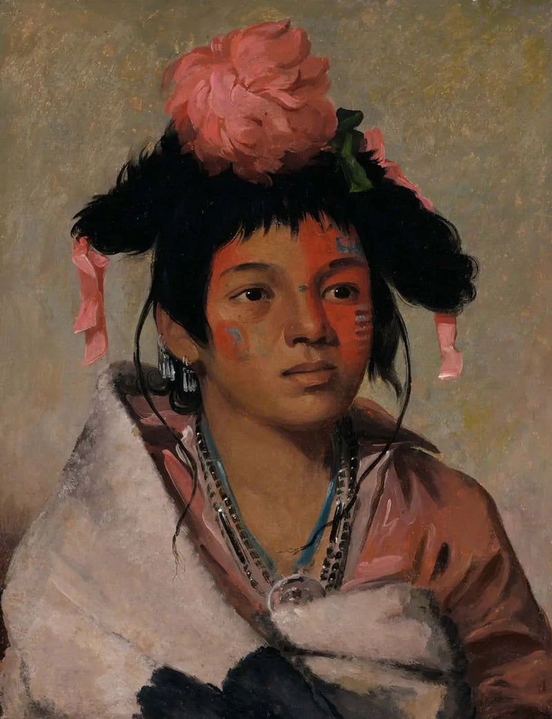 Tcha-káuk-o-ko-máaugh, grand chef, un garçon - George Catlin
