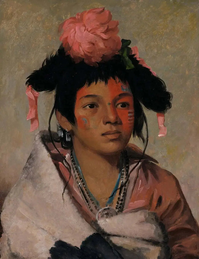 Tcha-káuk-o-ko-máaugh, grand chef, un garçon - George Catlin