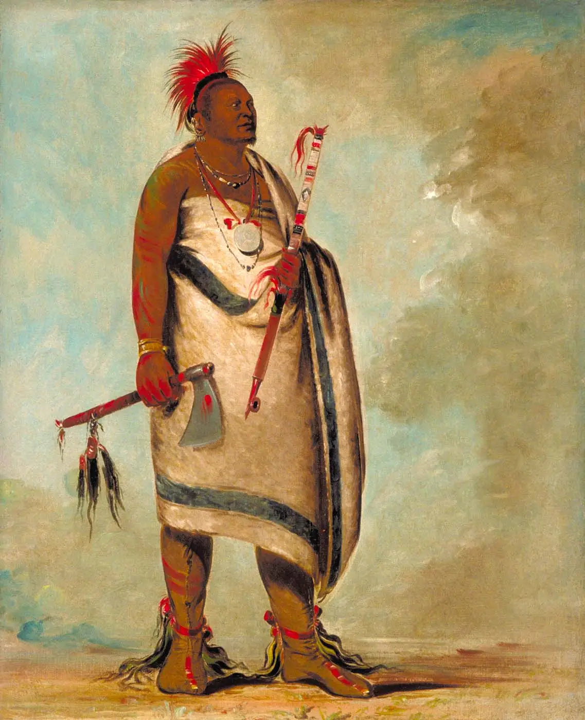 Tchong-tas-sáb-bee Chien noir deuxième chef - George Catlin - Alpha Reproduction