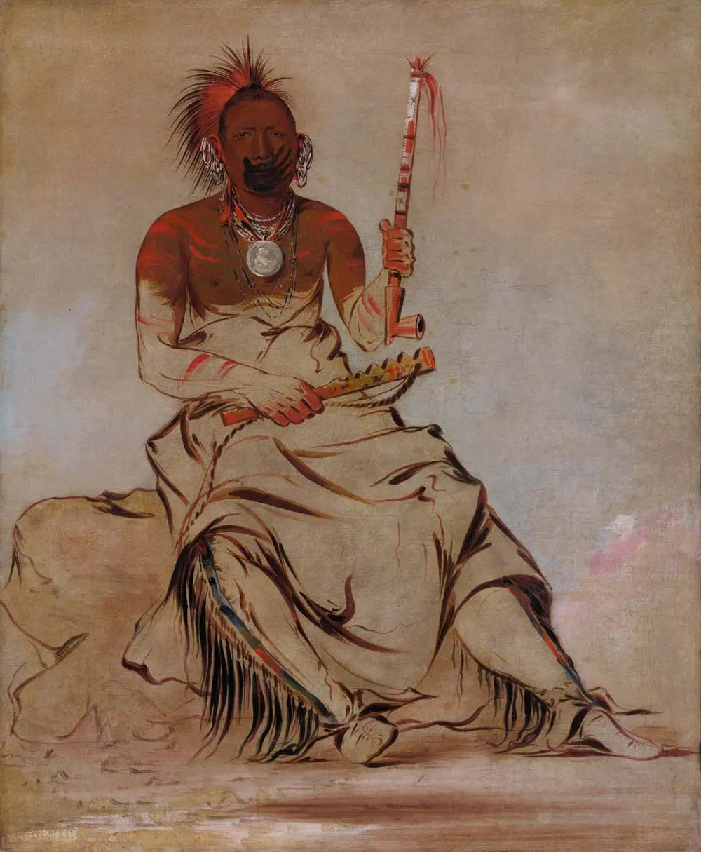 Te-ah'-ke-ra-lée-re-coo, The Cheyenne, un Pawnee républicain - George Catlin image 1 tableau peint à l’huile sur toile