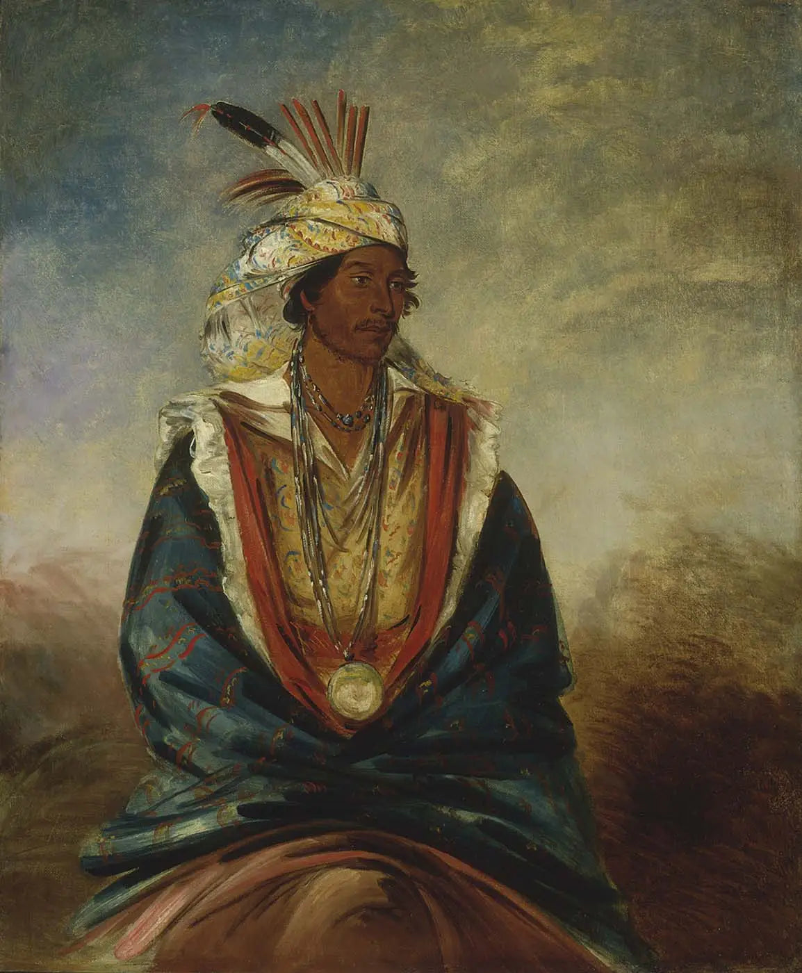 Tel-maz-há-za un guerrier de distinction - George Catlin - Alpha Reproduction