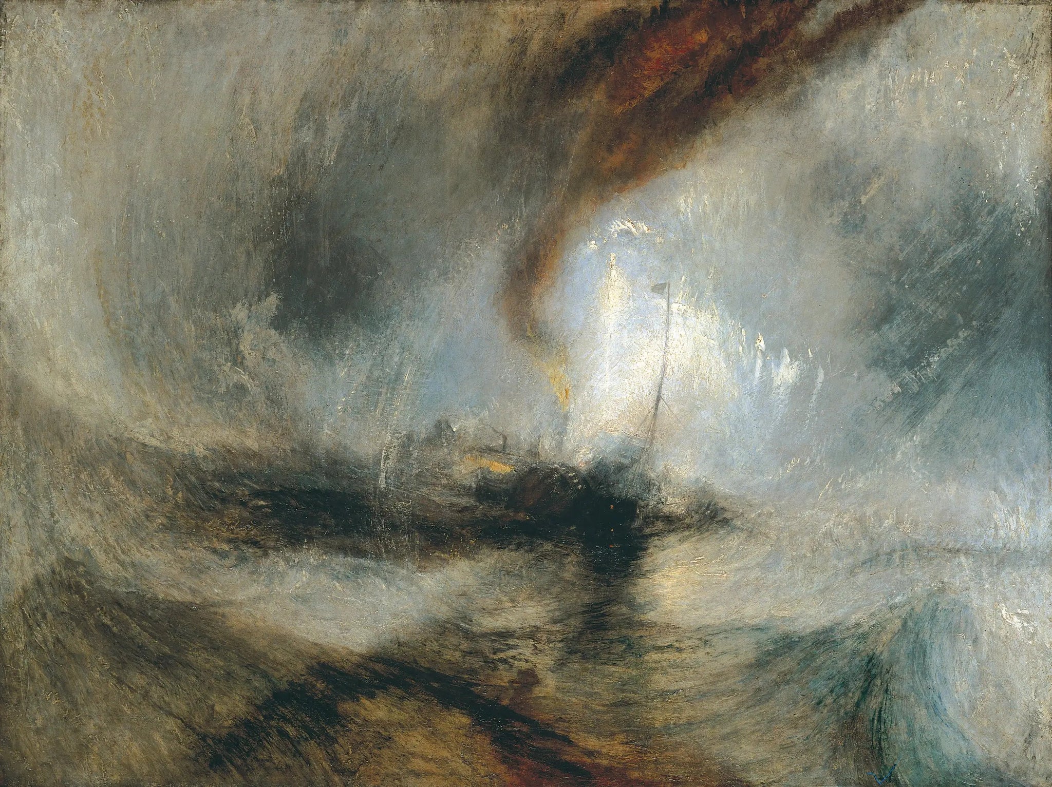 Tempête de neige en mer - J. M. W. Turner image 1 reproduction artisanale de tableau