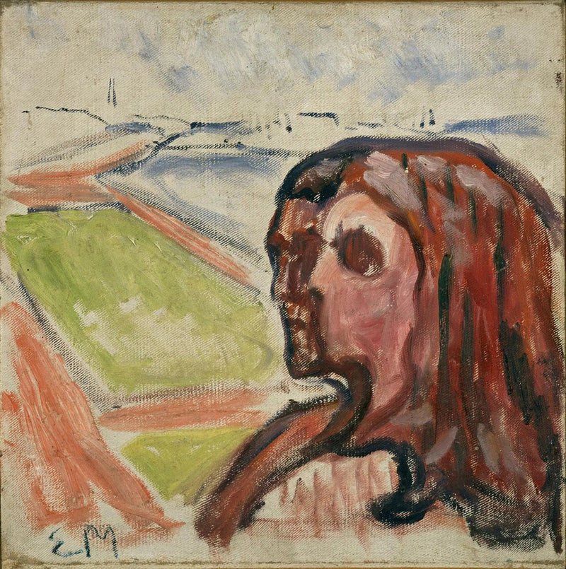 Tête contre tête dans un paysage - Edvard Munch