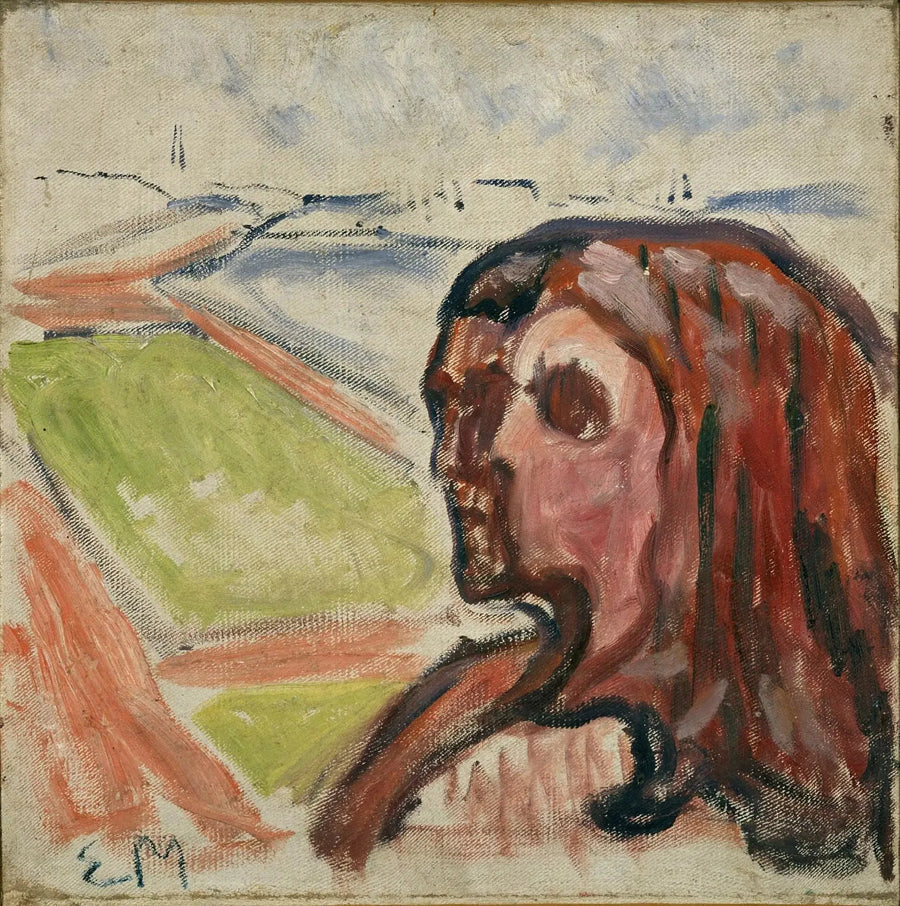 Tête contre tête dans un paysage - Edvard Munch
