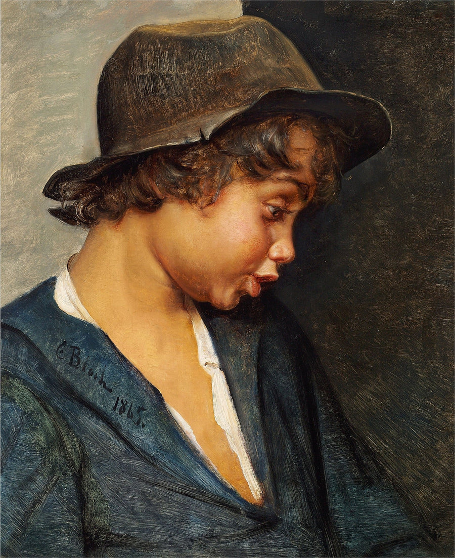 Tête d'un garçon italien - Carl Heinrich Bloch