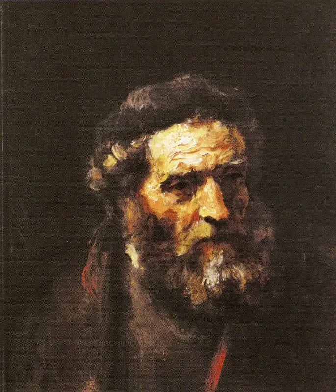 Tête d'un vieil homme barbu - Rembrandt
