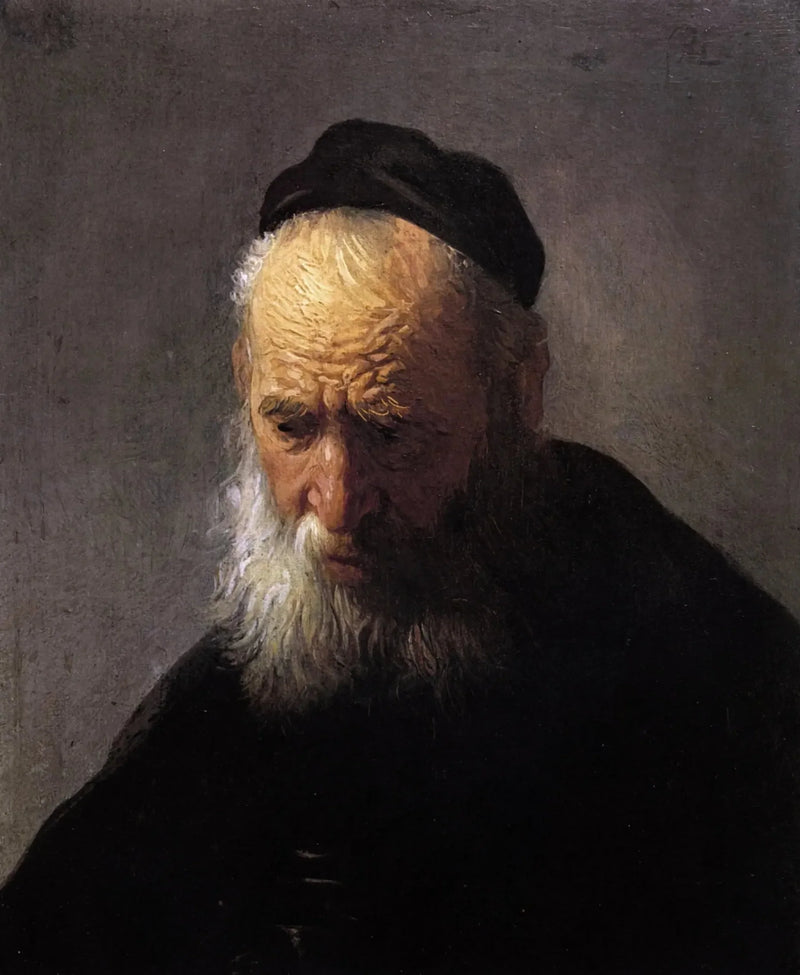 Tête d'un vieil homme portant une casquette - Rembrandt