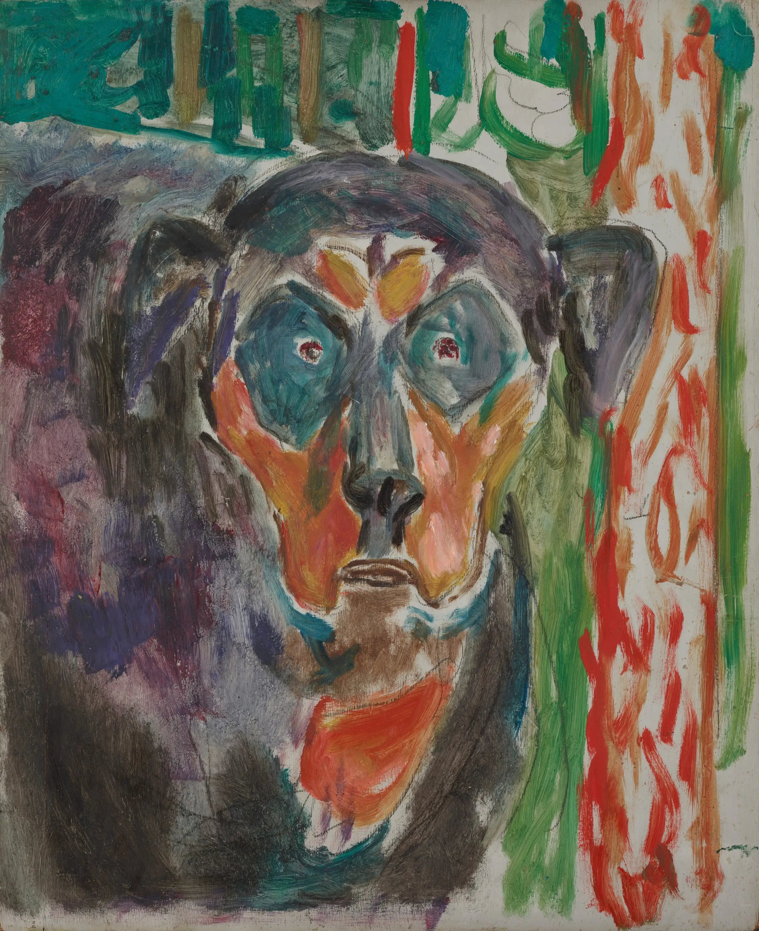 Reproduction du tableau « Tête de chien - Edvard Munch » par Alpha Reproduction en peinture à l’huile
