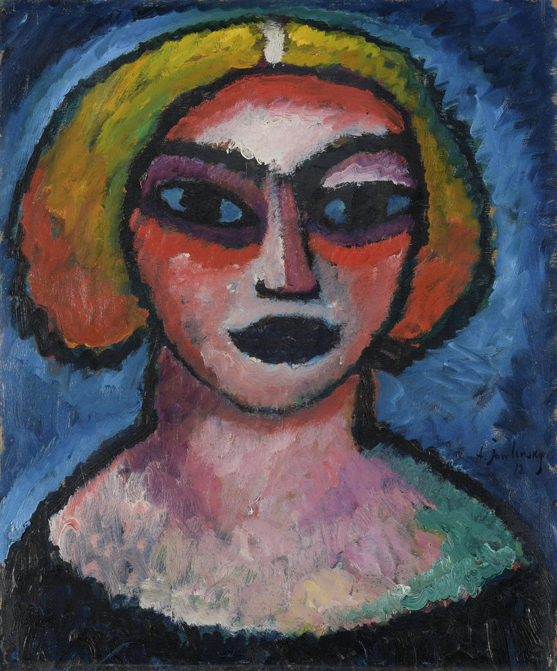 Tête de femme Verso : Buste d'homme (vers 1910-1912) - Alexej von Jawlensky