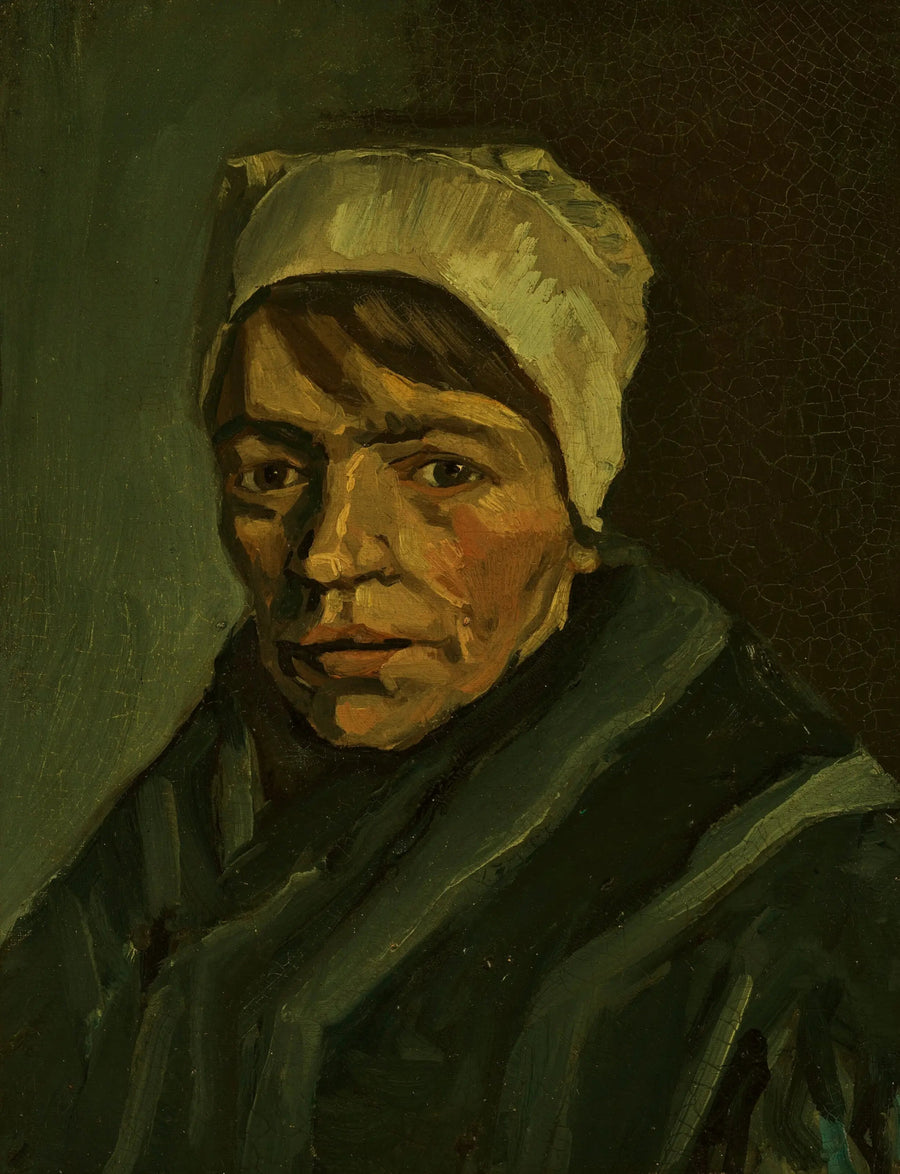 Tête de paysanne au bonnet blanc - Vincent van Gogh
