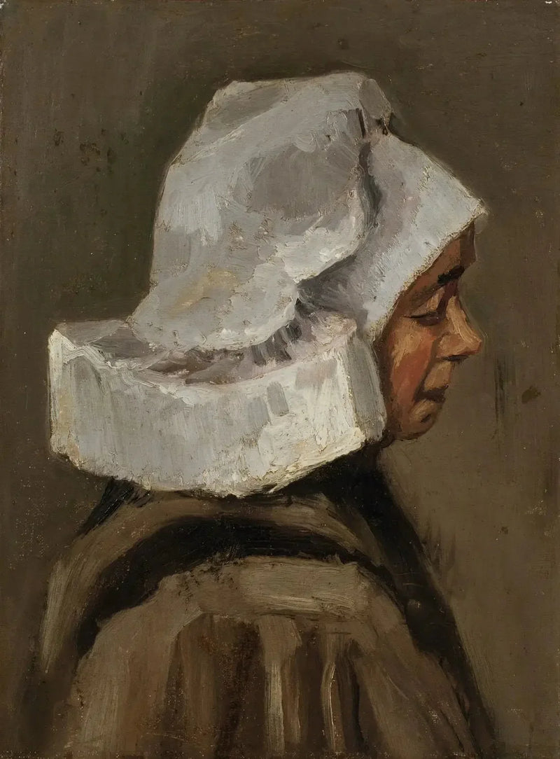Tête de paysanne au bonnet blanc - Vincent van Gogh
