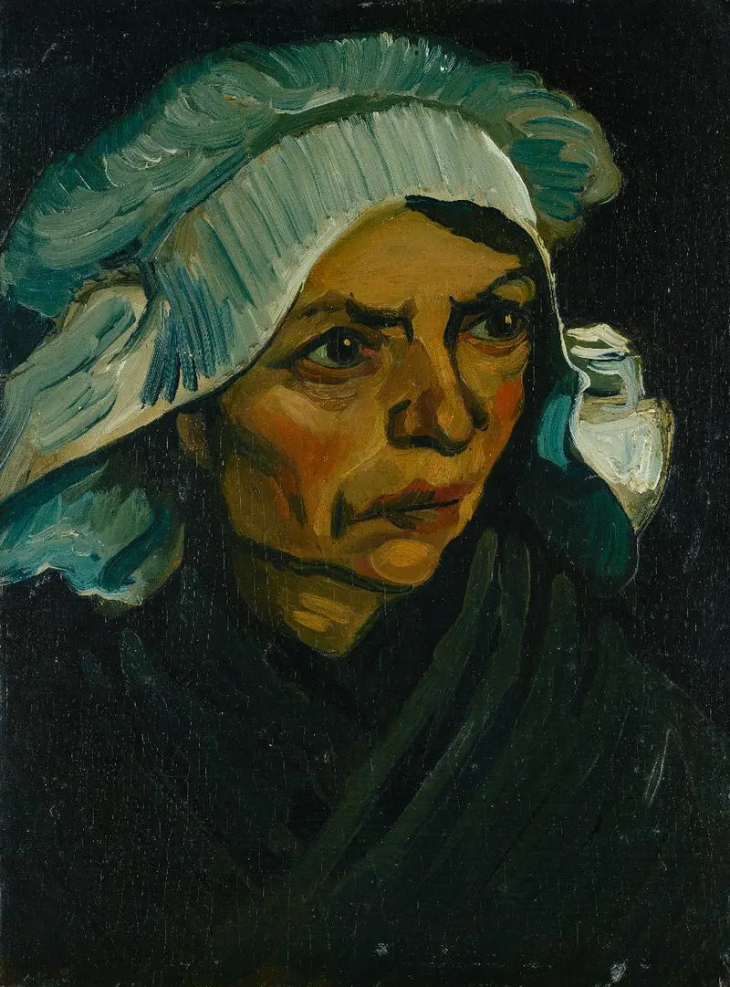 Tête de paysanne au bonnet blanc - Vincent van Gogh