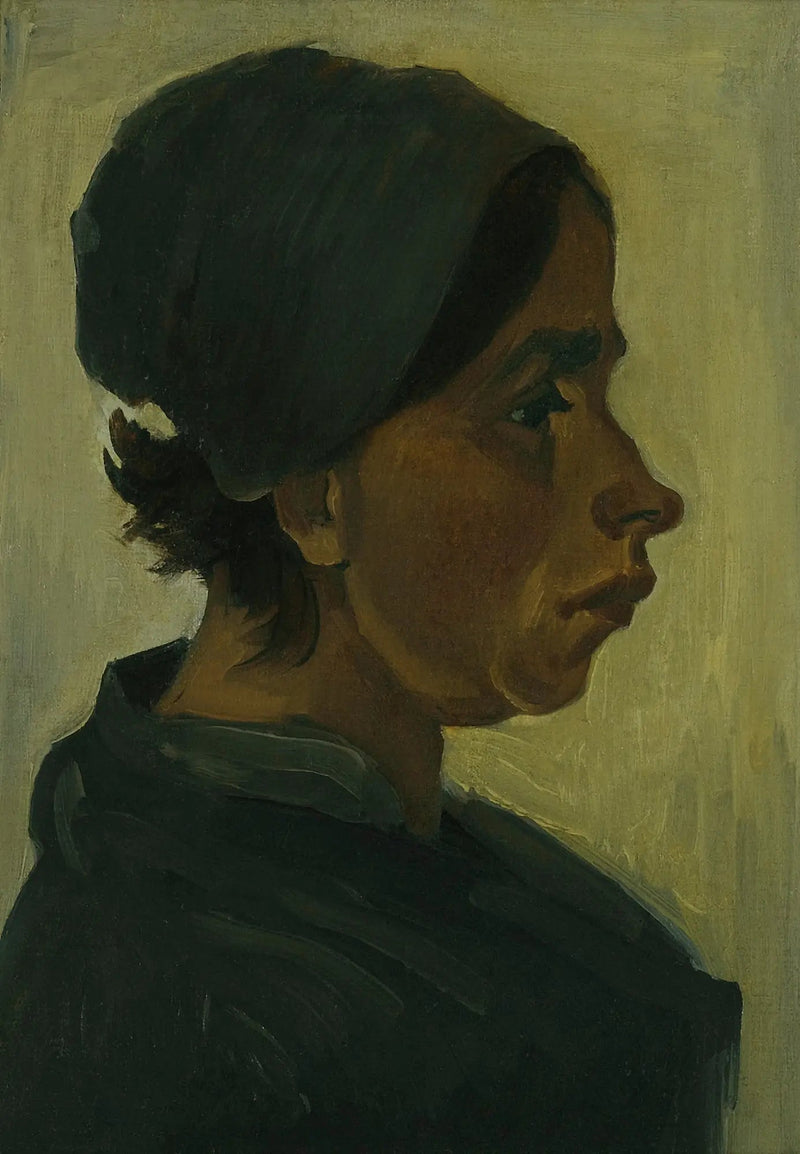 Tête de paysanne au bonnet noir - Vincent van Gogh