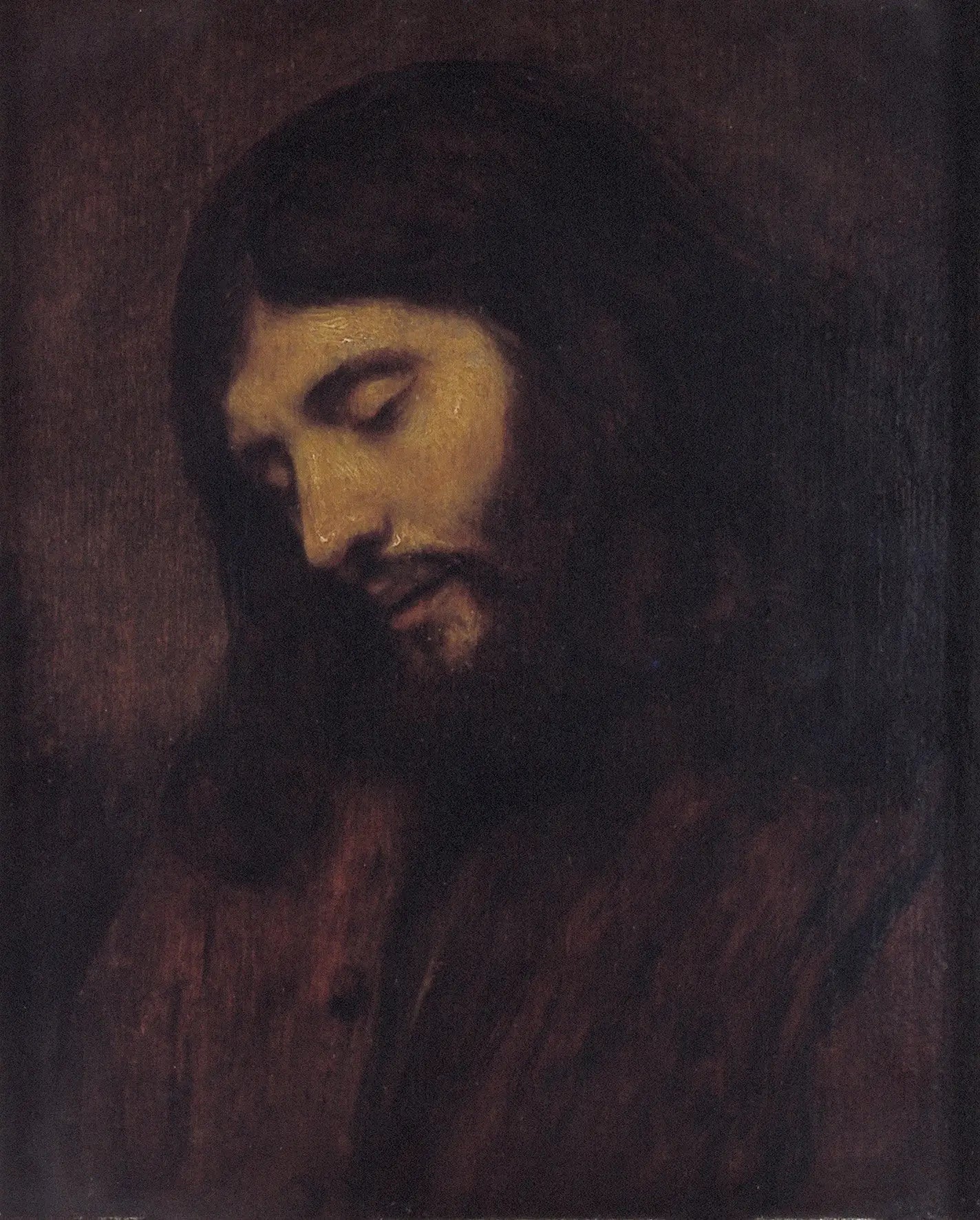 Tête du Christ - Rembrandt image 1 reproduction de peinture à l’huile