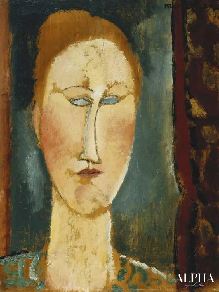 Tête d'une rousse - Amadeo Modigliani - Reproductions de tableaux et peintures haut de gamme