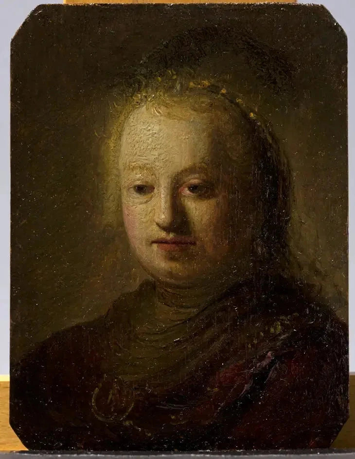 Tête d’une jeune fille – suiveur de Rembrandt, années 1630