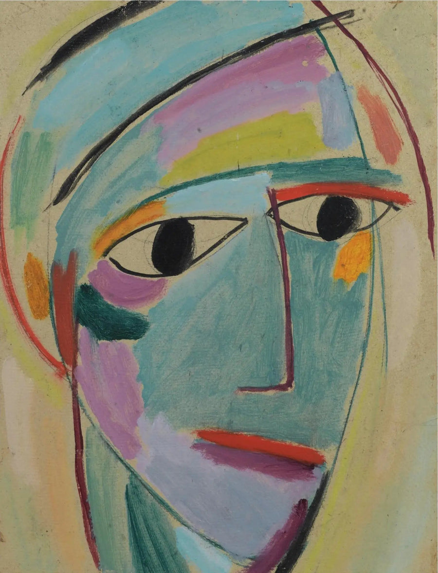 Tête mystique : profil de trois quarts - Alexej von Jawlensky