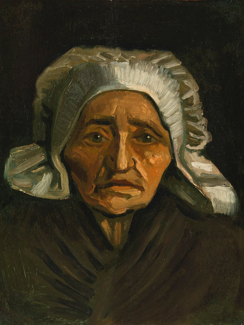 Tête de vieille paysanne à la coiffe blanche, F146 – Van Gogh