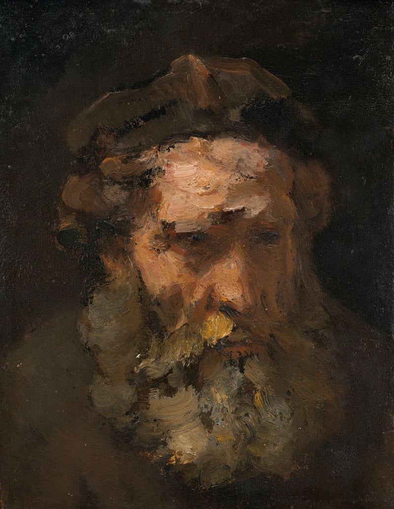 Tête de saint Matthieu – atelier de Rembrandt, début des années 1660