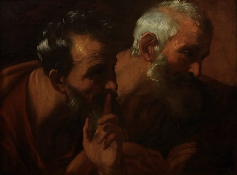 Têtes de deux vieillards (fragment de Suzanne et les vieillards) - Guido Reni