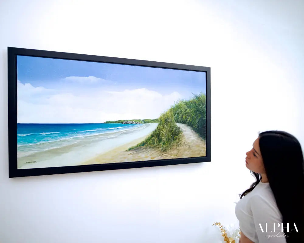 The Calm at the Beach - Varisara | 120 x 60 cm Reproductions de tableaux à la peinture à l’huile