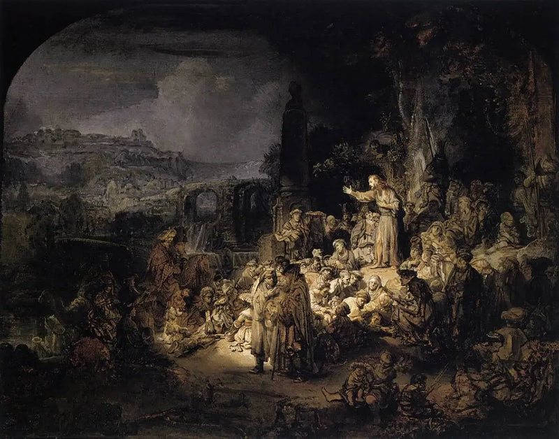 The Preaching of Saint John - Rembrandt