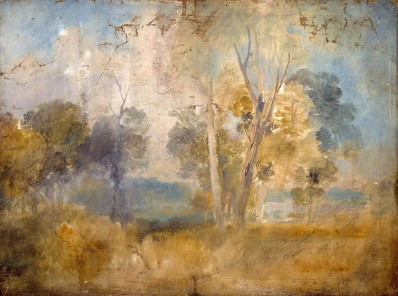The Thames Glimpsed between Trees, possibly at Kew Bridge - J. M. W. Turner