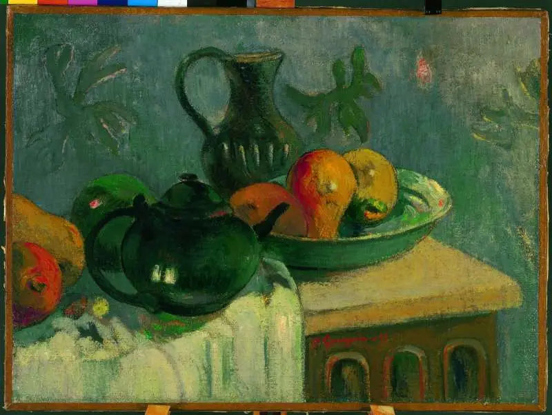 Théière, cruche et fruits - Paul Gauguin