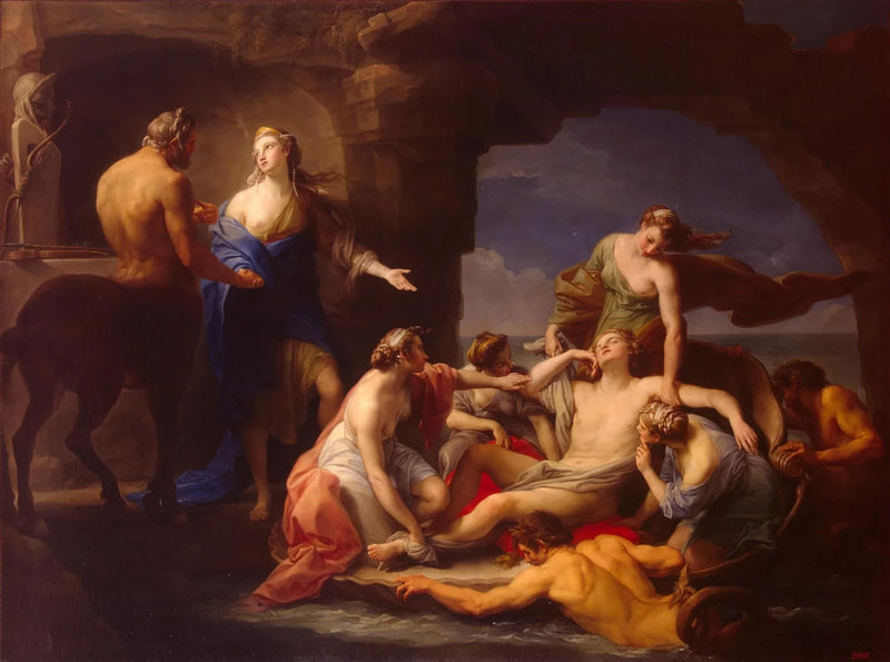 Thétis enlève son fils Achille endormi au centaure Chiron - Pompeo Batoni