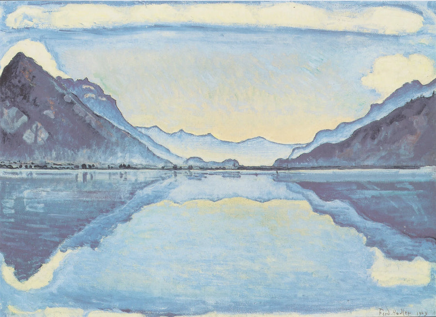 Thunersee mit symmetrischer Spiegelung - Ferdinand Hodler