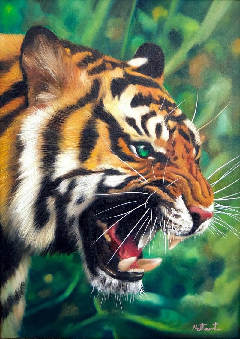 Tigre aux Yeux Verts | 50 x 70 cm