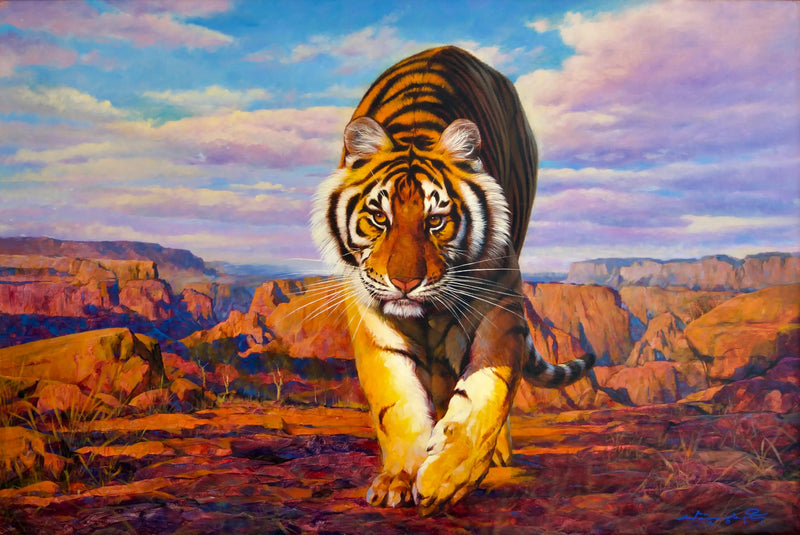 Tigre en chasse | 150 x 100 cm