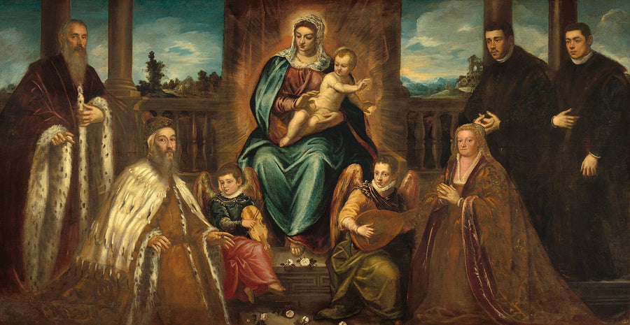 Le doge Alvise Mocenigo et sa famille devant la Vierge à l'Enfant - Le Tintoret