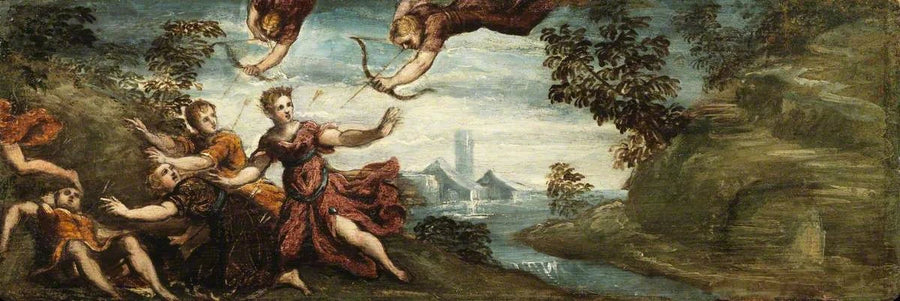 Apollo and Diana Killing the Children of Niobe - Le Tintoret